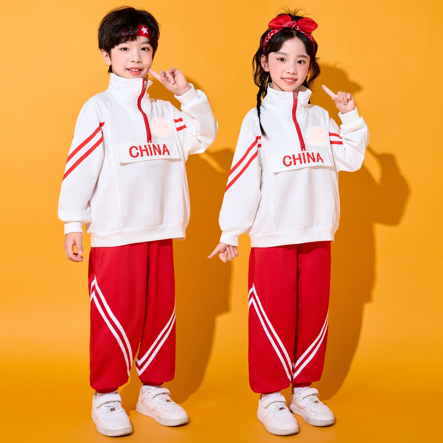 国风表演服小学生运动会开幕式班服少儿舞蹈服演出服装啦啦队校服