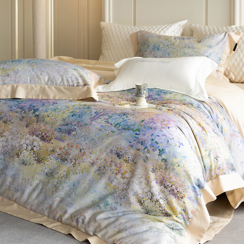 轻奢美式田园天丝棉磨毛四件套