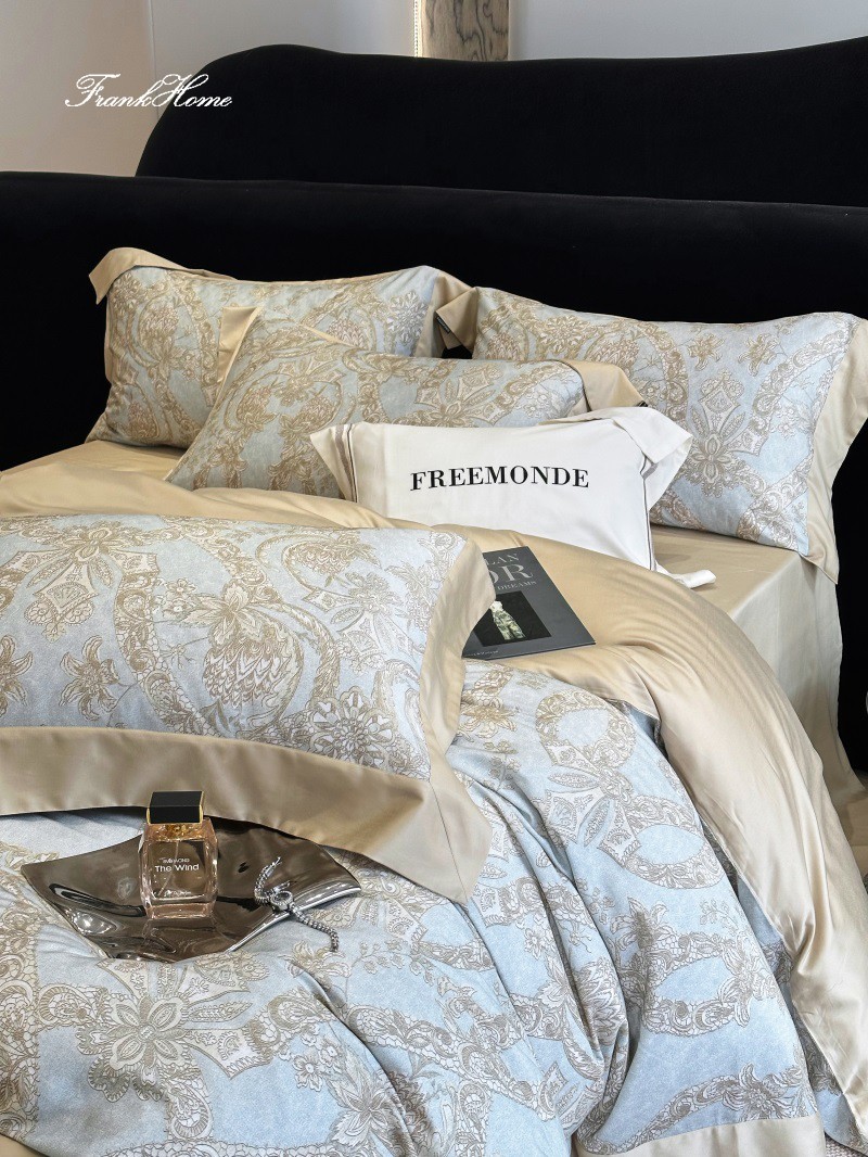 秋冬轻奢保暖100支丝棉磨毛四件套1.8全棉亲肤细腻印花床单床品