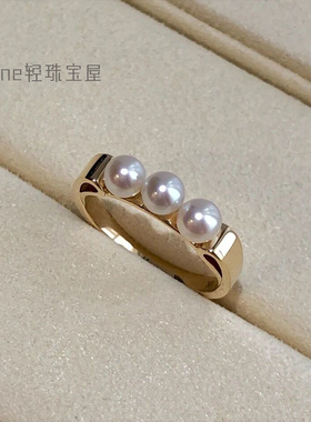 日本M家天然淡水珍珠纯银戒指