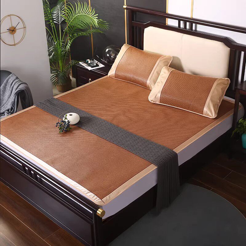 良品拾光丨中式编织藤凉席三件套夏季透气凉爽席子折叠床上用品-4 - 淘宝联盟商品