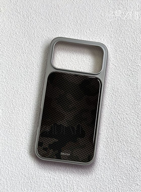 之简ZHIJIAN《黑色迷彩》电镀黑框磨砂磁吸手机壳适用苹果iphone17promax华为MATE60PROP70ULTRAP70PRO