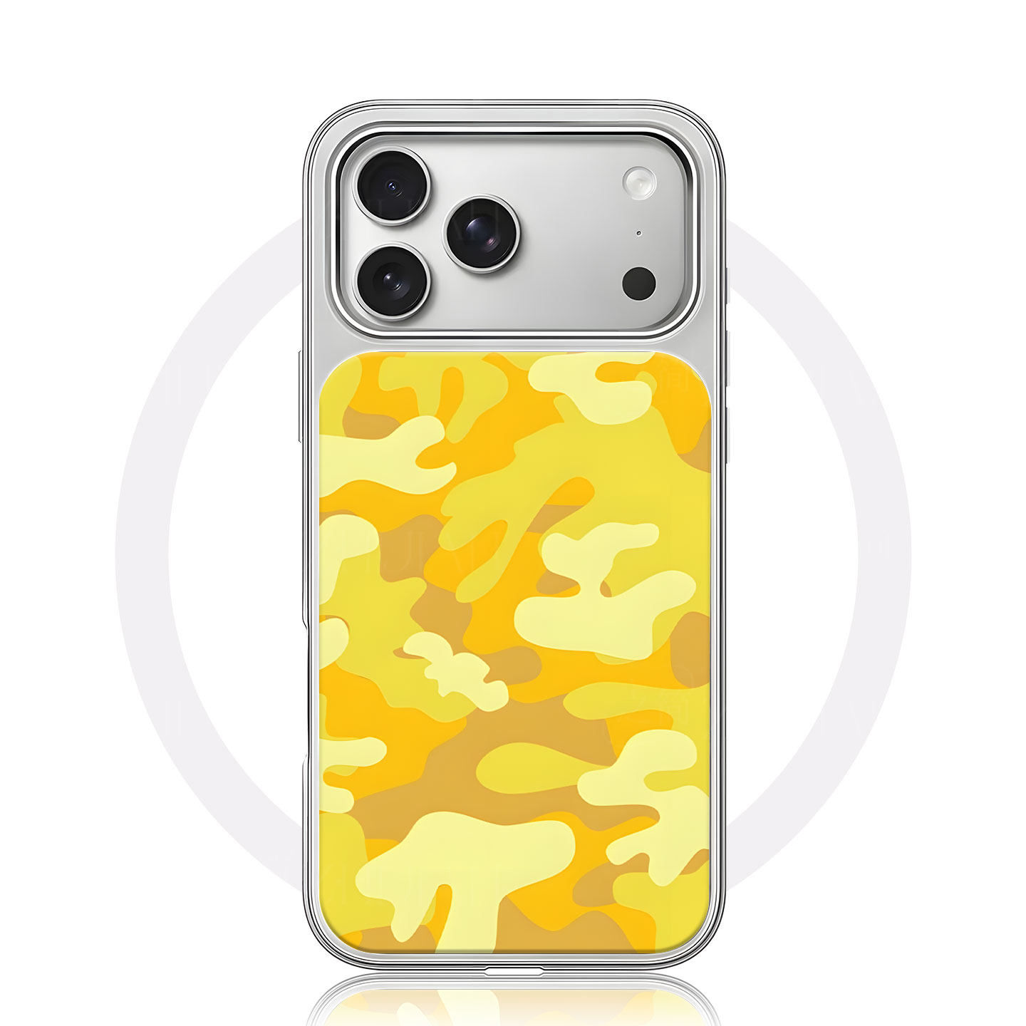 黄色迷彩大孔电镀黑框磨砂磁吸碳纤纹手机壳适用苹果iphone17promax华为12/13/14MATE60PRO15/16PLUS