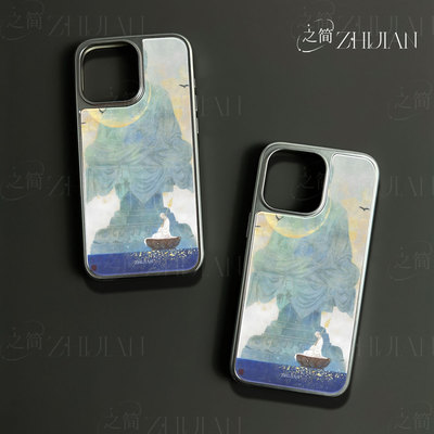 之简ZHIJIAN《佛前禅修》电镀黑框磨砂磁吸手机壳适用苹果iphone17promax华为15/16PLUSP70ULTRAP70PRO