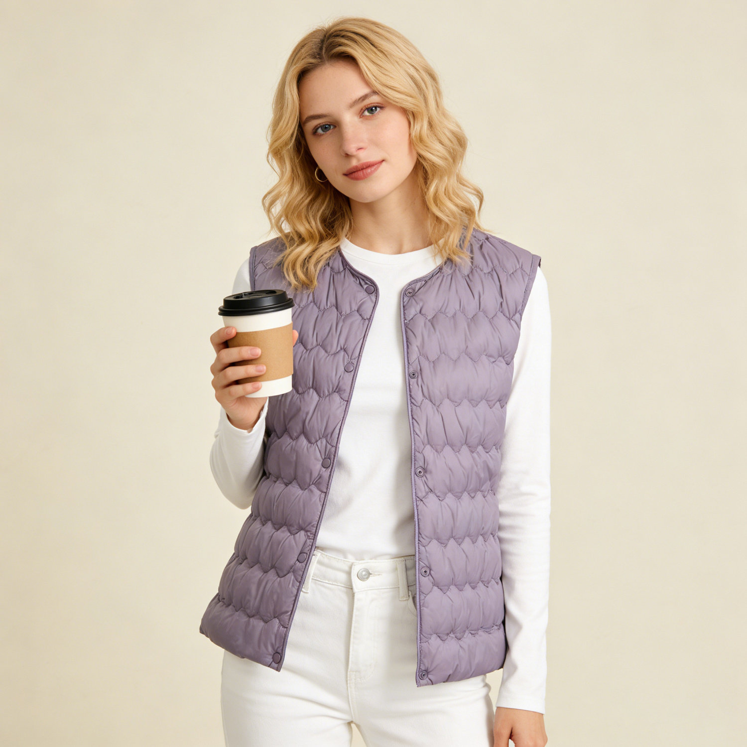 秋冬轻薄羽绒服波浪无领羽绒马甲女内胆保暖背心坎肩外穿圆领冬装,女装/女士精品,时尚羽绒马夹,淘宝优惠券,粉丝福利购,淘宝优惠卷