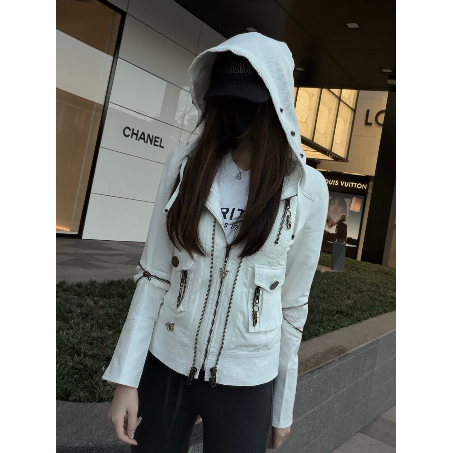 解构机能风设计感拼接外套女