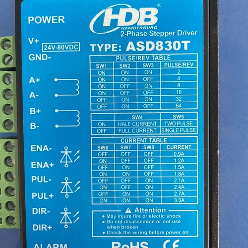 议价HDB汉德宝步进电机驱动器ASD830T、拆机件，成色美丽如