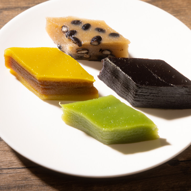 浙江衢州特产龙游千层糕草木灰清凉糕红豆糯叽叽传统手工小吃米糕