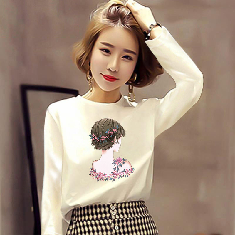 Spring and Autumn Korean version ins Long sleeve student Base coat Easy Versatile white T-shirt Ultra-fire clothesin the Women's clothing/Boutique , T-shirt  category - from Buy2taobao.com to provide professional Taobao agent buy service