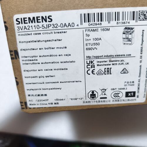 议价断路器3VA2110-5JP32-0AA0，100A三可维修