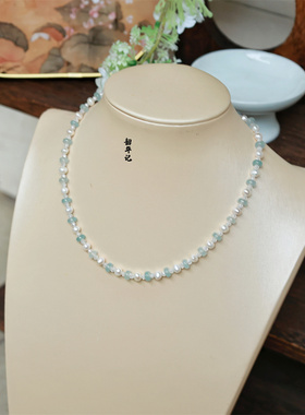 韶华记古风珍珠日常玉石璎珞耳环