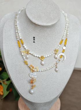 桂花项链韶华记蝶贝古风汉服月兔