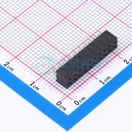 排母 DS1026-06-2x10S8BV 插件,P=2mm 2x10P 双排 电子元器件配单