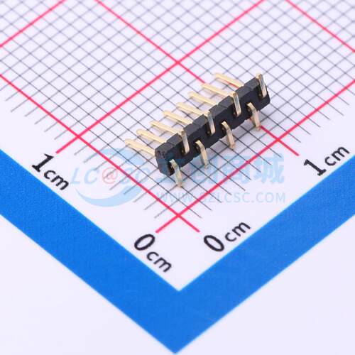 排针 X1311WVS-08J-C40D42R1 SMD,P=1.27mm,卧贴(交错脚) 1x8P 方