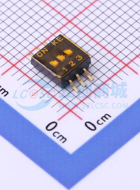 拨码开关 DSHP03TSGER SMD-6P,5.4x5.4mm 原装 电子元器件配单