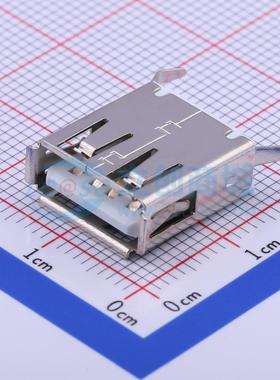 USB连接器 U-USBAS04P-F001 插件 母 直插 原装 电子元器件配单