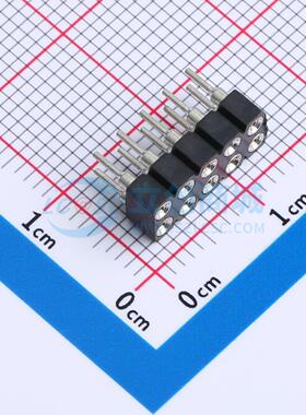 排母 XDM254C-2-05-Z-3.0-G0 插件,P=2.54mm 2x5P 圆孔 原装正品