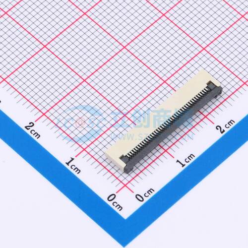 FFC/FPC连接器 KH-FG0.5-H2.0-40PIN-SMT SMD,P=0.5mm,卧贴 翻盖
