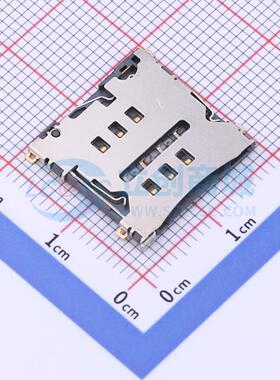 SIM卡连接器 HYCW48-SIM06-150B SMD 卡托式 MicroSIM卡 卡座 1.5