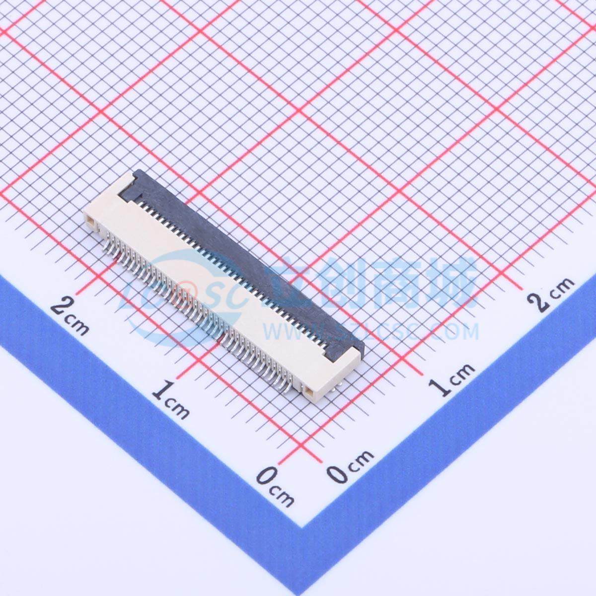 FFC/FPC连接器 KH-FG0.5-H2.0-36PIN SMD,P=0.5mm,卧贴 翻盖式 36