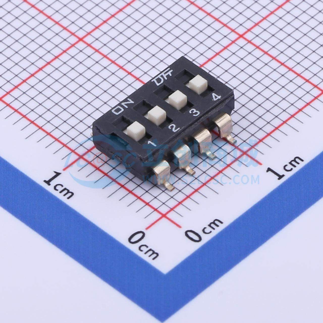 拨码开关 KH-10027B-SMT2.54-4P SMD-8P,6.2x11.2mm 电子元器件