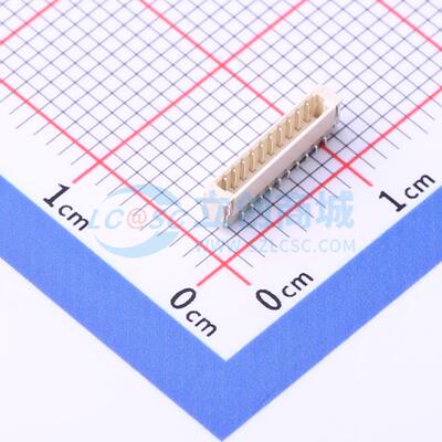 线对板针座 HC-0.8-10PWT SMD,P=0.8mm,卧贴 1x10P 卧贴 原装正品