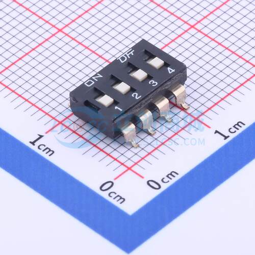 拨码开关 KF1027B-04P-L00-DFT-01B SMD-8P,6.2x11.2mm 原装正品
