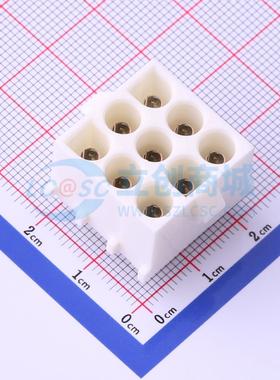 线对板针座 350828-1 插件,P=6.35mm 3x3P 直插 电子元器件配单