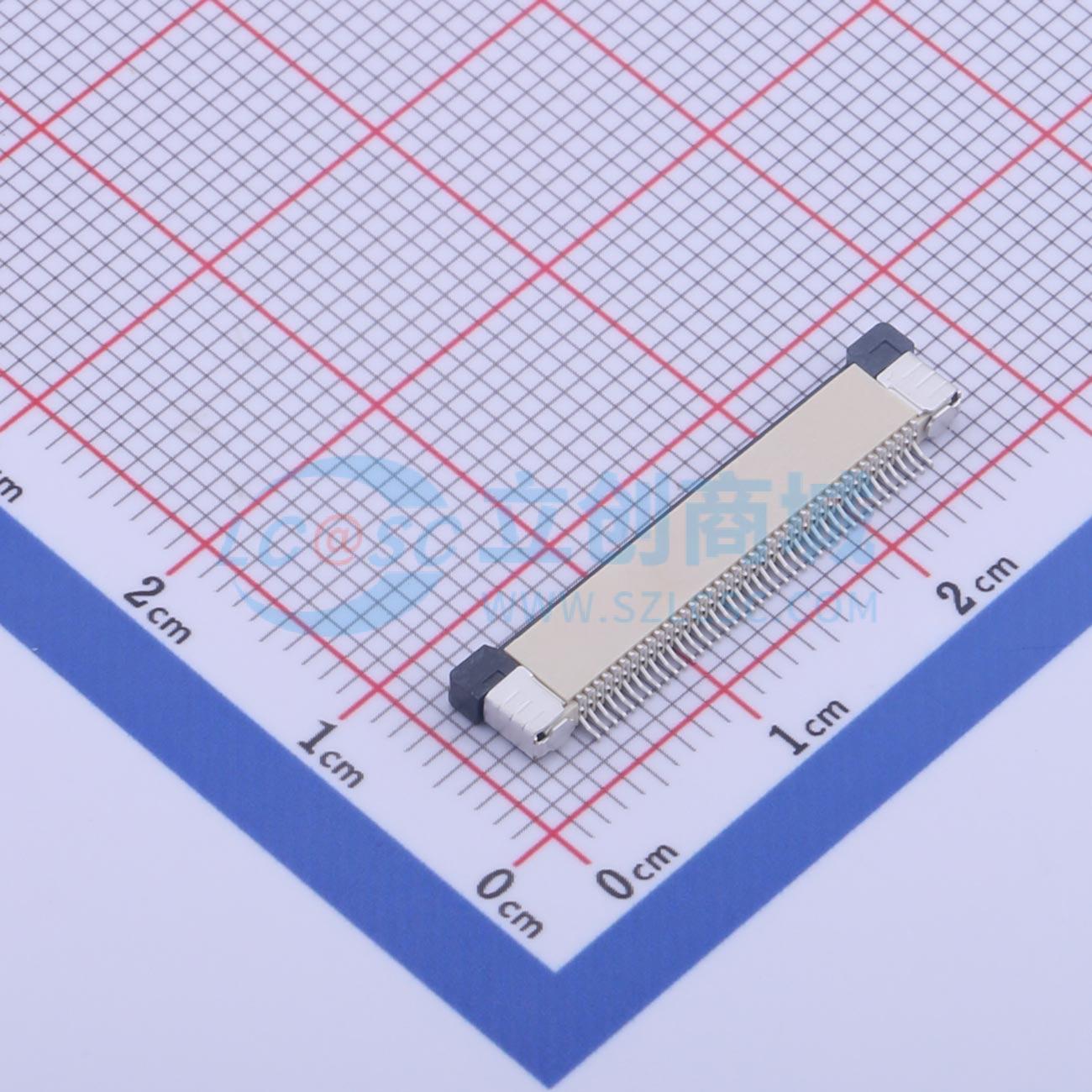 FFC/FPC连接器 KH-CL0.5-H2.0-40PS SMD,P=0.5mm,卧贴 抽屉式 40P