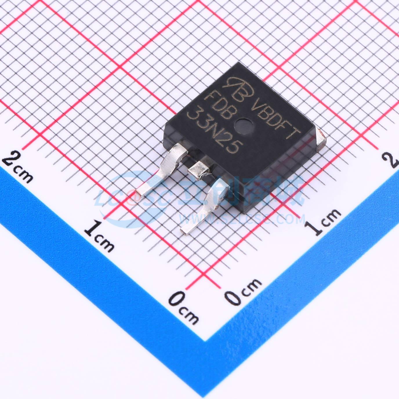 场效应管MOS FDB33N25TM-VB TO-263 250V 60A VBsemi微碧