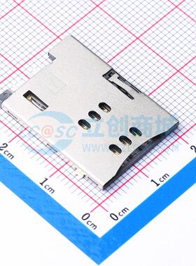 SIM卡连接器 SIM-1001-P8 SMD 自弹式 MiniSIM卡 卡座 1.8mm Mini