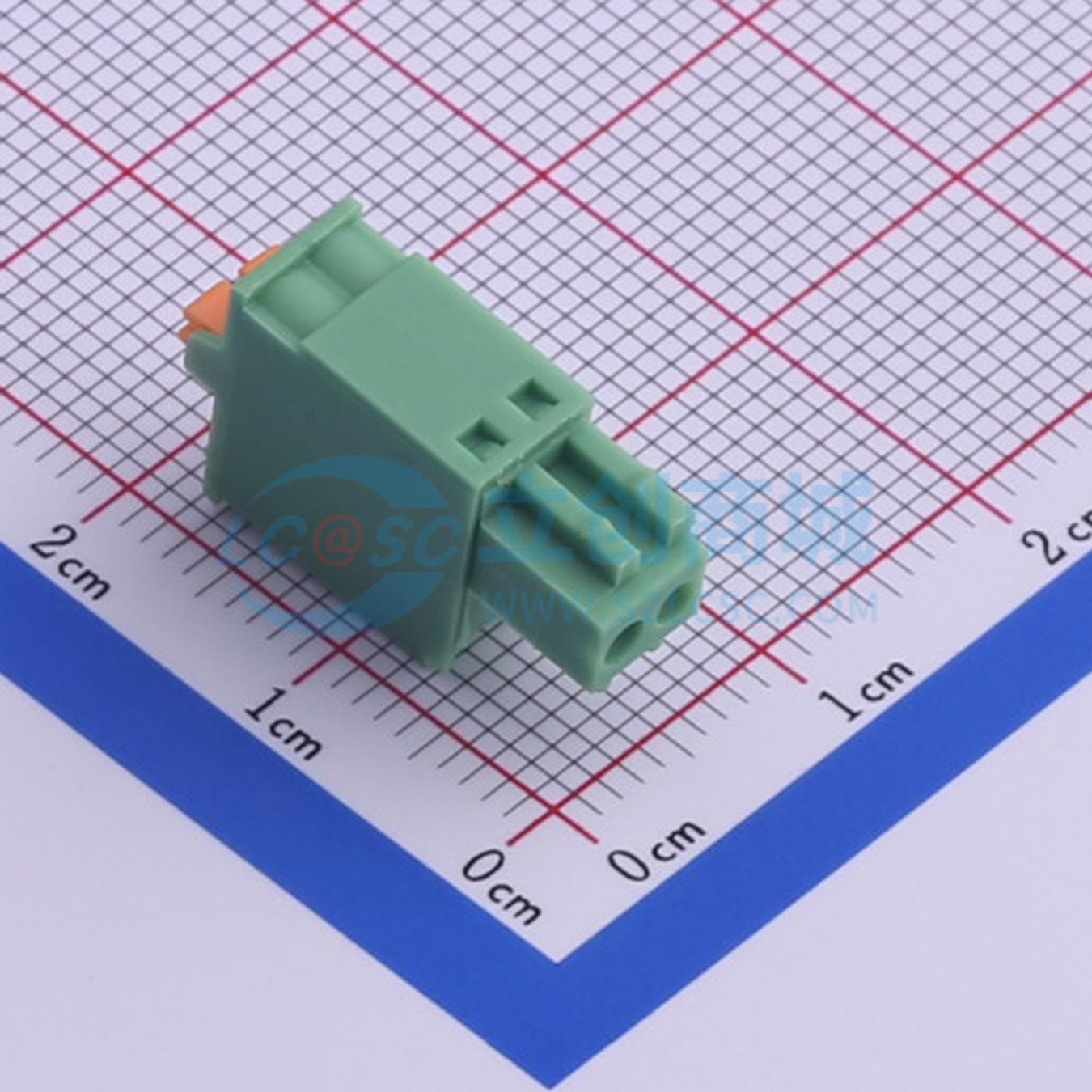 插拔式接线端子 KF2EDGKD-2.5-2P P=2.5mm 插头 1x2P 电子元器件