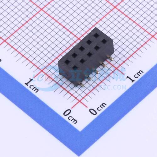 排母 PM200-2-05-S-4.3 SMD,P=2mm 2x5P 方孔 电子元器件配单