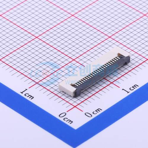 FFC/FPC连接器 AFC30-S24FCC-00 SMD,P=0.5mm,卧贴 翻盖式 24P 下