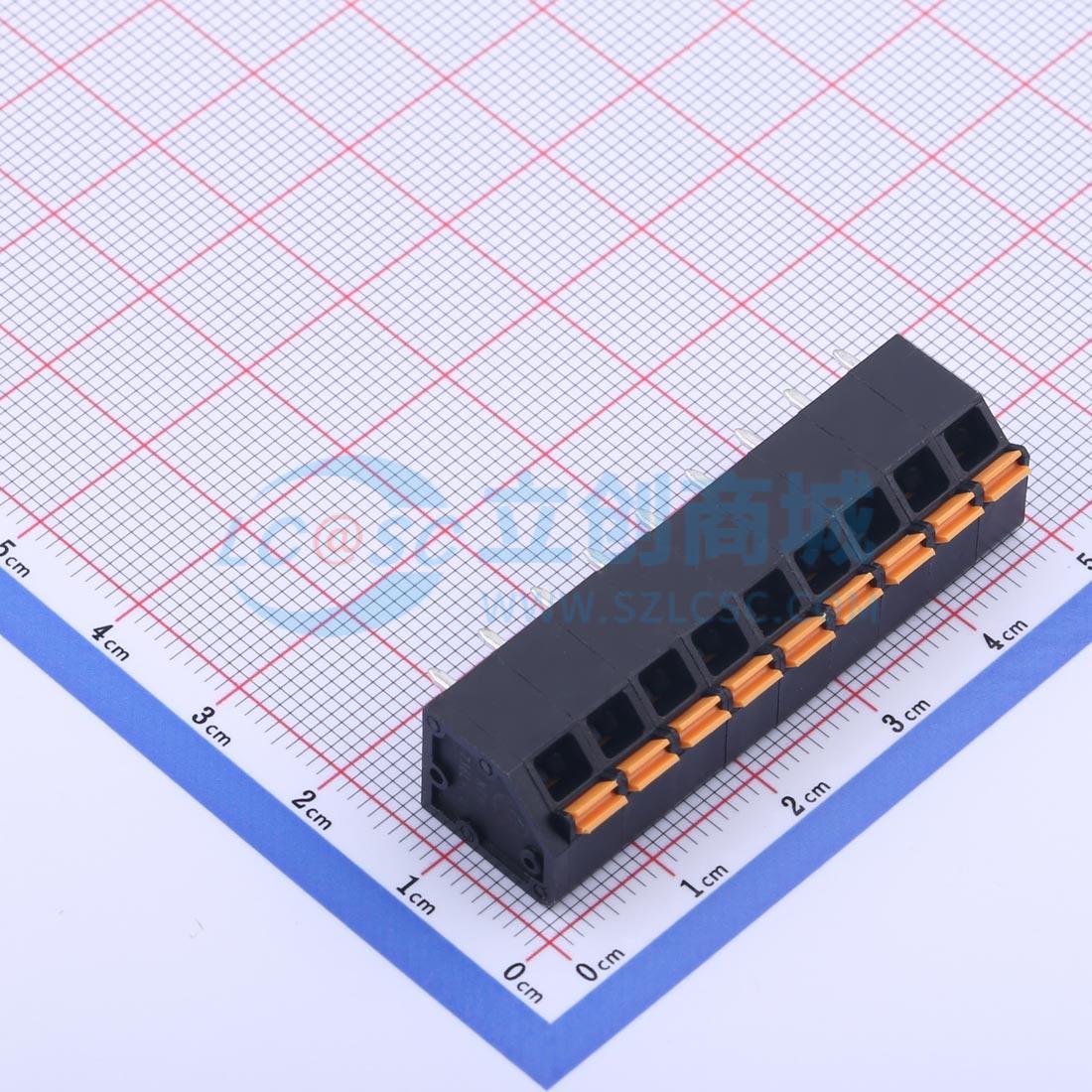 弹簧式接线端子 KFM736L-5.0-9P 插件P=5mm 1x9P 9P 电子元器件
