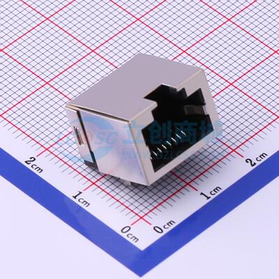 以太网连接器 RC02117 RJ45插座 弯插 有屏蔽 原装