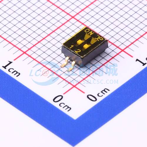 拨码开关 DSHP02TSGET SMD-4P,4.1x5.4mm 原装 电子元器件配单