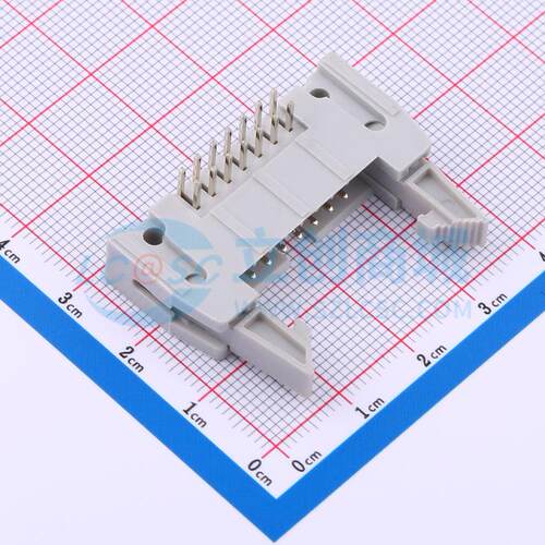 连接器 DS1011-14RBSiA7-B 弯插,P=2.54mm 2x7P 牛角扣