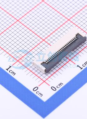 FFC/FPC连接器 0.5-24P XGXJ-H2.0 119 SMD,P=0.5mm,卧贴 翻盖式