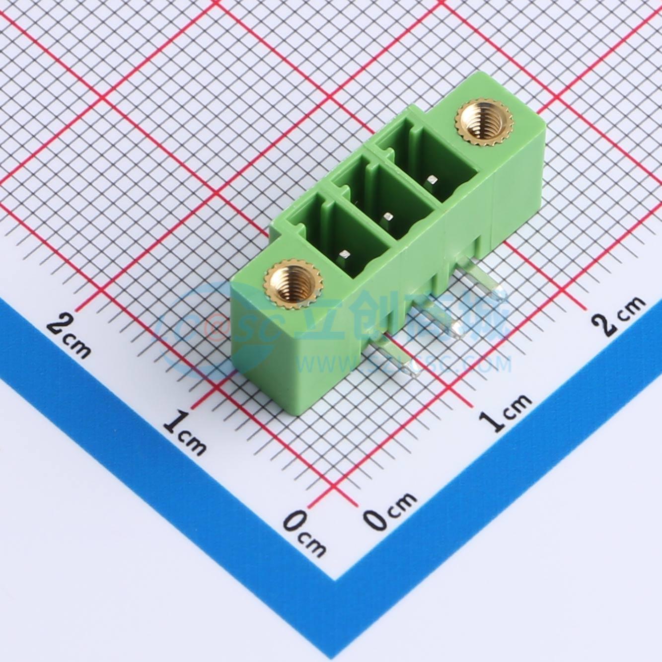 插拔式接线端子 XD15EDGRM-3.81-3P-V 插件,P=3.81mm 电子元器件