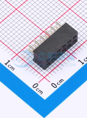 排母 XDM200-2-06-Z-4.3-G0 插件,P=2mm 2x6P 方孔 电子元器件