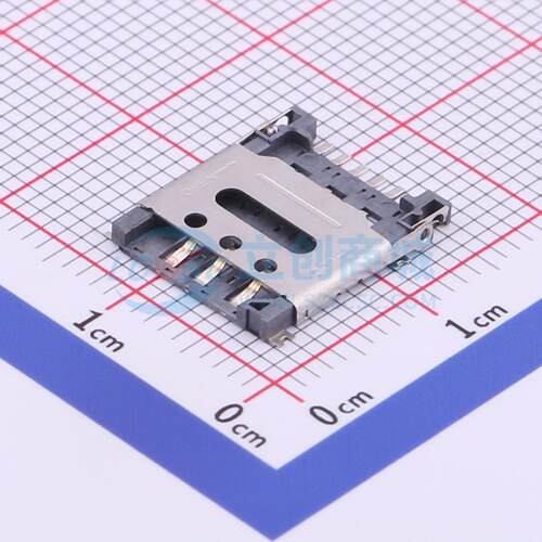 SIM卡连接器 SNO-1305-B SMD 翻盖式 NanoSIM卡 卡座 1.4mm NanoS