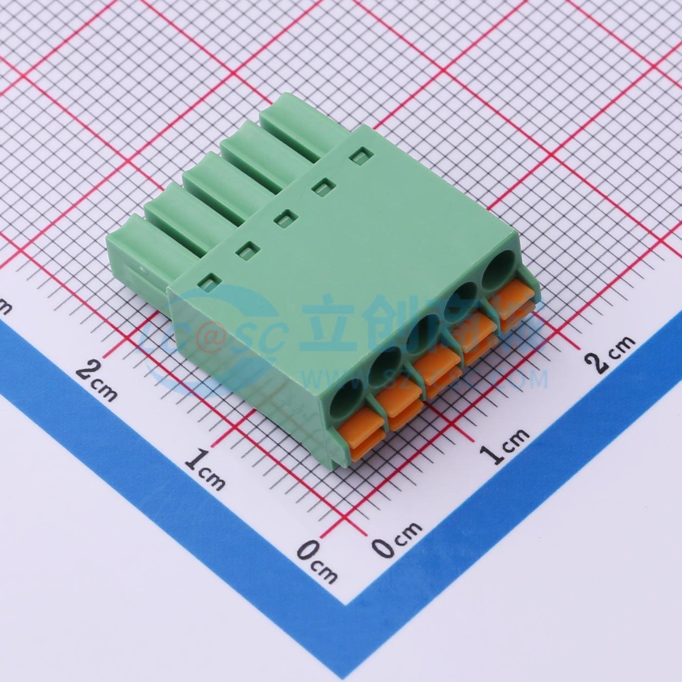 插拔式接线端子 MX15EDGKN-3.5-05P-GN01-Cu-A P=3.5mm 原装正品