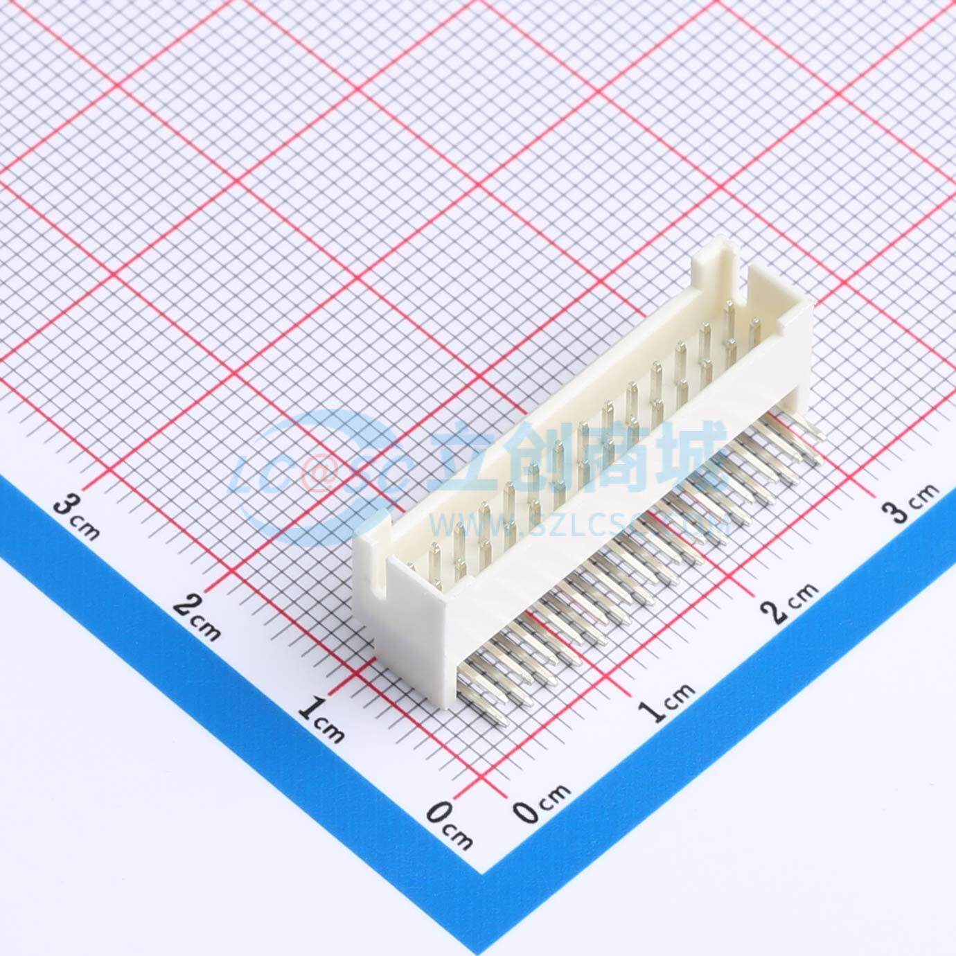 线对板针座 HC-PHB-2*14AW-05 弯插,P=2mm 2x14P 弯插 电子元器件