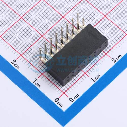 排母 DS1024-2x8R2 插件,P=2.54mm 2x8P 双排 电子元器件配单