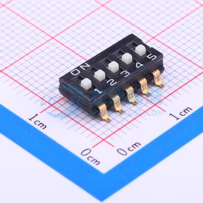 拨码开关 HAD-05HWAG-2 SMD-10P,6.4x13.8mm 原装 电子元器件配单