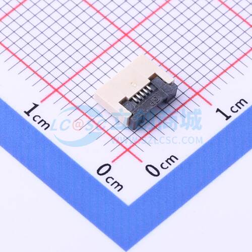 FFC/FPC连接器 KH-FG0.5-H2.0-5PIN SMD,P=0.5mm,卧贴 翻盖式 5P