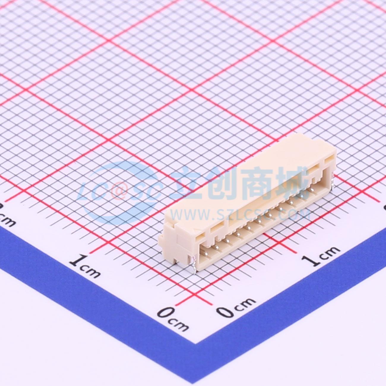 线对板针座 SM11B-GHS-TB(LF)(SN) SMD,P=1.25mm,卧贴 1x11P 卧贴