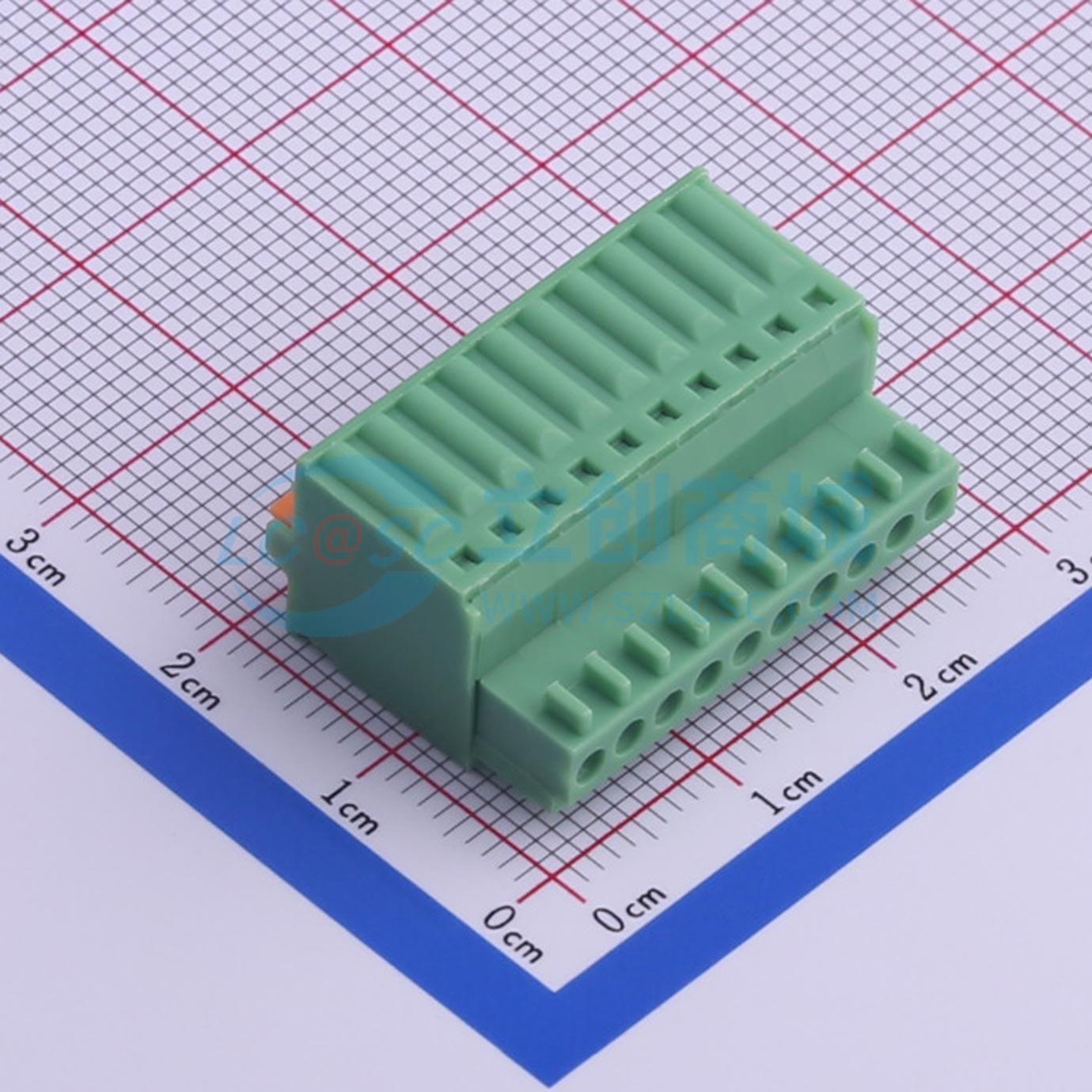 插拔式接线端子 KF2EDGKD-2.5-10P P=2.5mm 插头 1x10P 原装正品