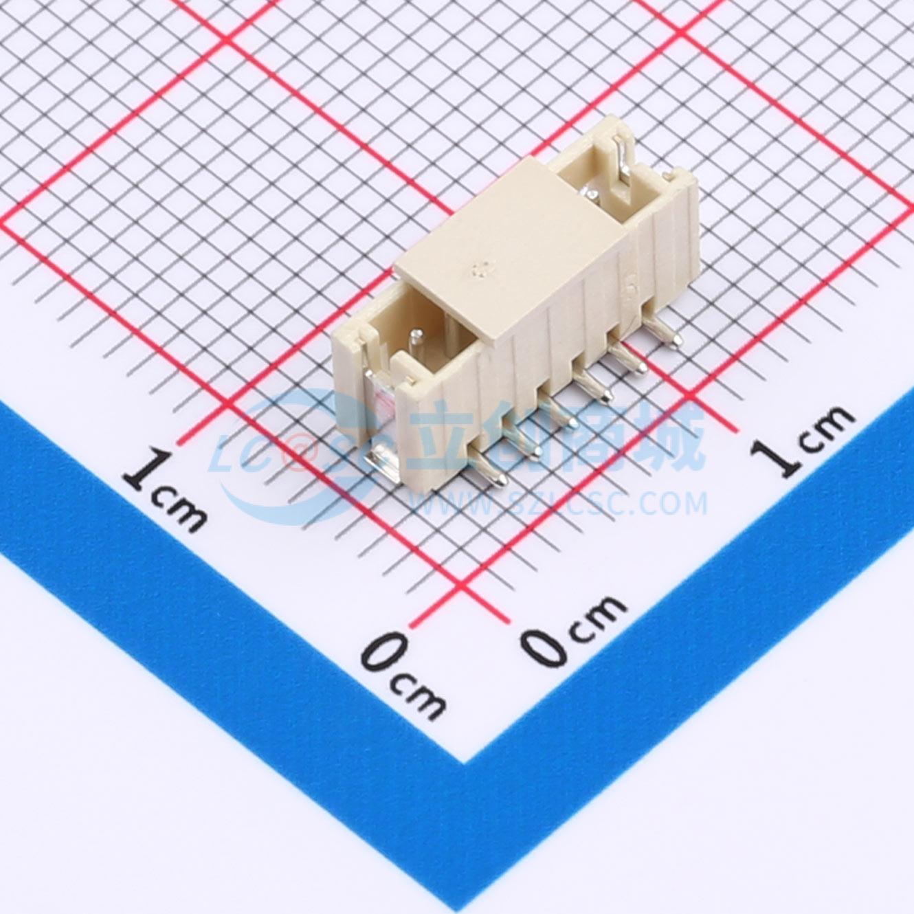 线对板针座 XD-ZH-6PLT SMD,P=1.5mm 1x6P 立贴 电子元器件配单